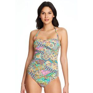 Bleu by Rod Beattie Women's Multicolor Sunny Bandini Top 8 NWT